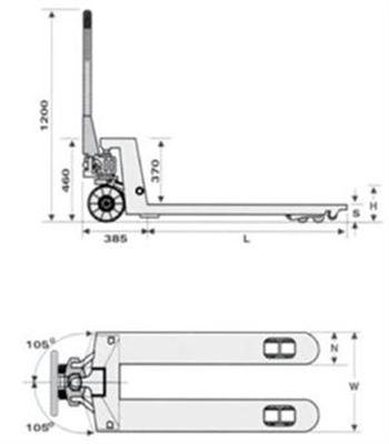 Hand Pallet Truck Dimension